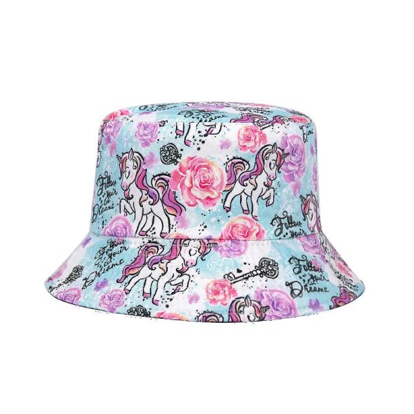 Bob enfant fleurs de rose licorne
