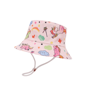 chapeau fillette poney rose