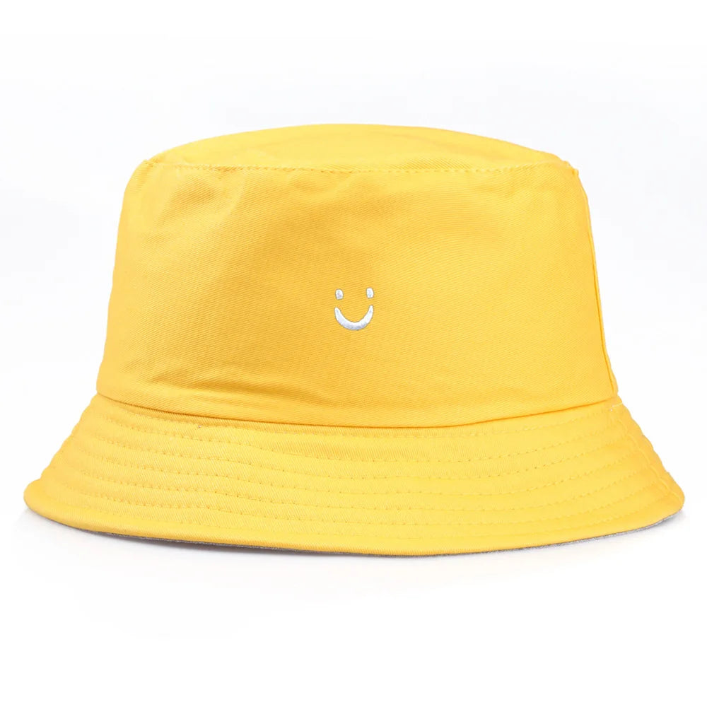 chapeau smiley brodé