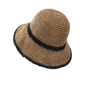 chapeau bob en paille crochet