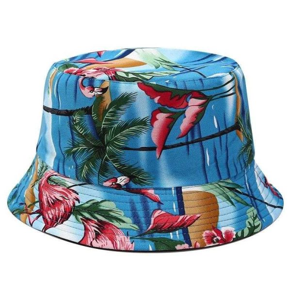 chapeau bob flamant rose