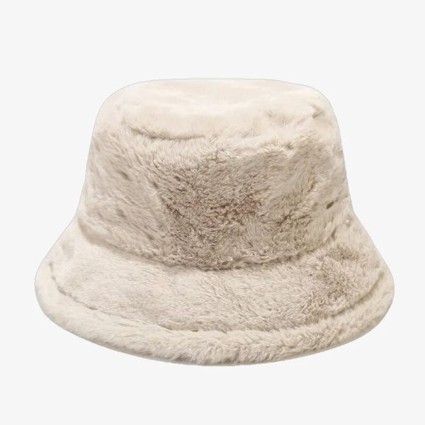 bob fourrure beige élégant