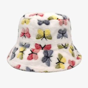 Bob Fourrure Papillon en rose